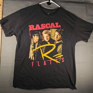 Rascal Flatts Changed Tour 2012 Band T-Shirt Black Mens Large Hanes Heavyweight